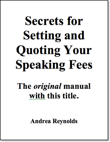SPEAKING FEES COVER
